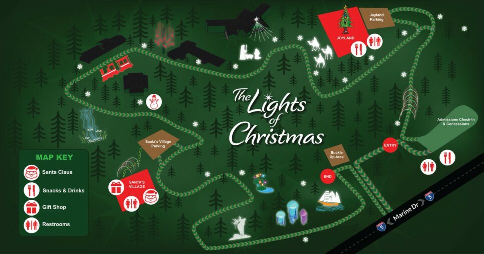 The Lights of Christmas Map for 2023